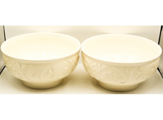 2 Large Matching Ceramic Bowls (2890)
