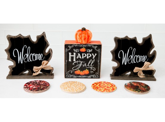 Autumn Home Decor With 3 Sets Of Coasters (2721)
