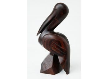 Vintage Carved Wooden Seagull Sculpture  -  (2731)