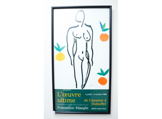 RARE Nude With Oranges  Henri Matisse 34 X 19 L'oeuvre Ultime - Fondation Maeght Poster  (0010)