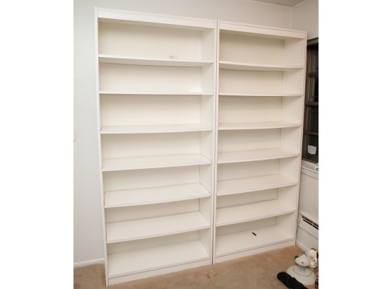 White Formica Wall Book Shelves 72 X 36 X 12 (0229)