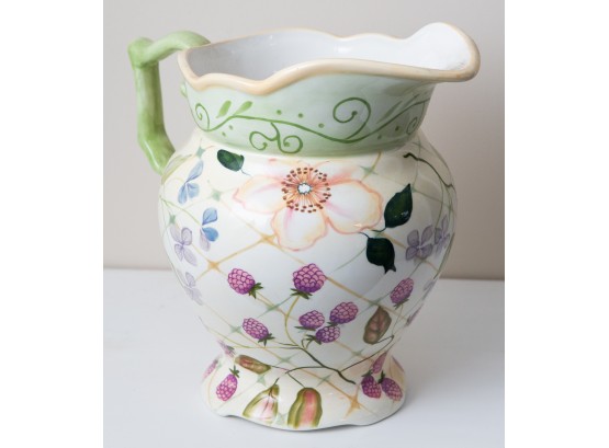 The Evelyn Collection - Tracy Porter - Hand Painted Floral Water Pitcher  (2956)