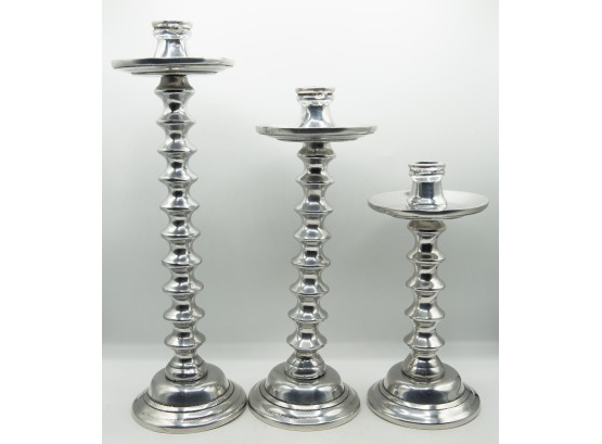Lot Of 3 Stunning Candle Stick Holders (0099)