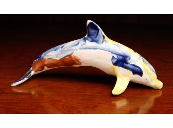 Hand Painted Ceramic Dolphin (0206)