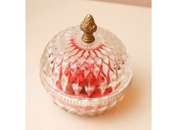 Lovely Crystal TrinketCandySoap Dish With Red Strawberry Soaps  (0212)