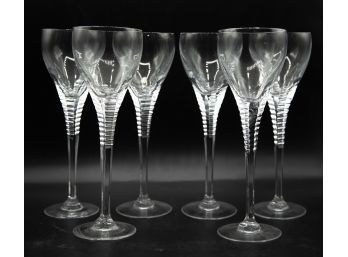 Elegant Set Of Sophisticated Crystal Wine Glasses  Six (0100)