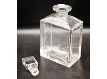 Vintage Glass Decanter Bottle With Stopper (0135)