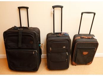 Lot Of 3 Suitcases On Wheels - Have Benard, American Tourister, Samsonite  (0082)