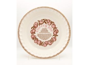 Royal China Jeannette Country Harvest Pie Plate - Cherry Pie  (0122)