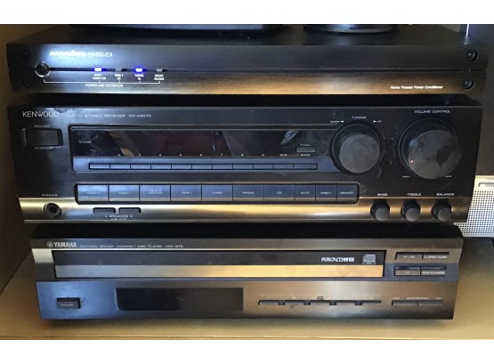 Panamax Home Theatre Power Conditioner,  Kenwood AMFM Stereo Receiver, & Yamaha DVD Player  (g217)