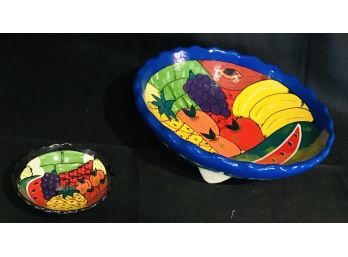 2 Piece Dip Serving Set Made In Mexico (g067)