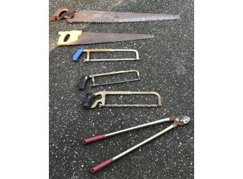 Lot Of Assorted Hand Saws 6 Pieces (G175)