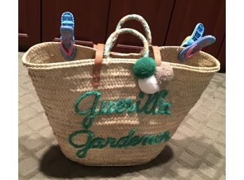 Adorable Guerilla Gardener Straw Beach Bag (G153)