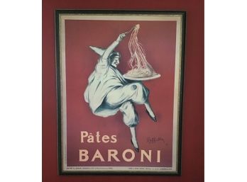 Framed Pates Baroni Italian Pasta Ad Art Leonetto Cappiello Vintage- (g235)