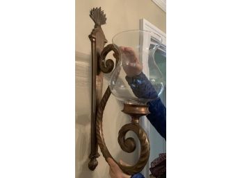 Lovely Pair Of  Brass Candle Sconces   (NA)