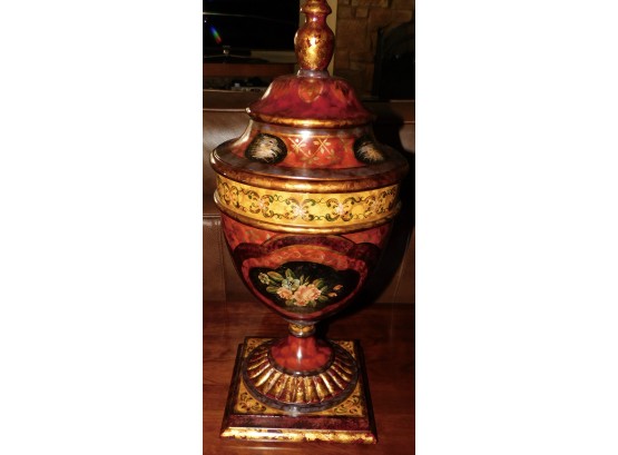 Castilian Imports Decorative Footed Cover Jar