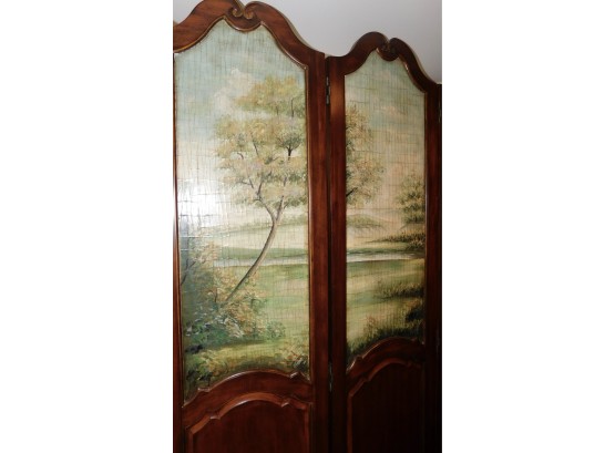 Scenic Beautiful Hand Painted Privacy Room Screen