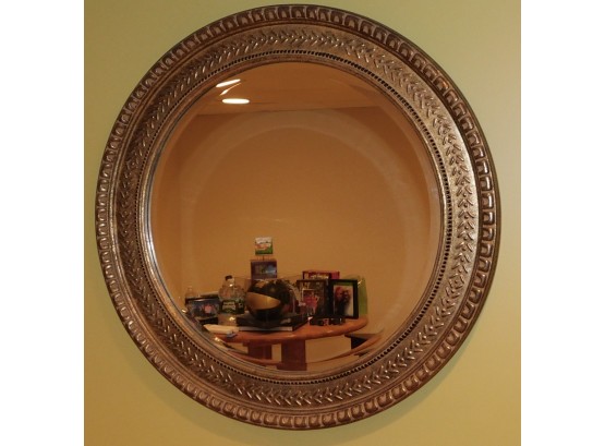 Lovely Rounded Bronze Tone Decorative Mirror