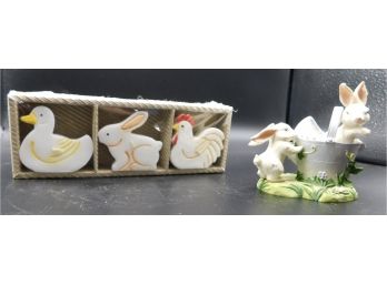 Easter Wax Candles & Figurine