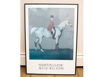 Framed - Hampton Classic Horse Show Poster 1981 - Richard Mantel (G034)