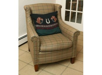 Stunning Ralph Lauren Anglesey Arm Chair  Throw Pillow - Fabric: Runyon Plaid Olive - 37x31x33 (0541)