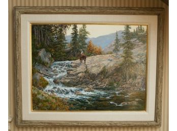 Original  A. F. Delbrook 98 - Oil On Canvas -20th Century Framed - 25x31  (0551)