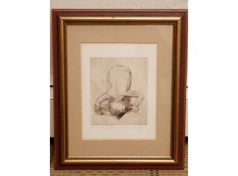 Artist's Proof - Framed & Matted - 'Boy Dunking Head' -  Signed Lila Copeland - (0689)