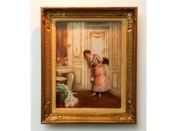 Vintage Framed -  Oil On Canvas - Signed - 17.5 X 14.5 (0560)
