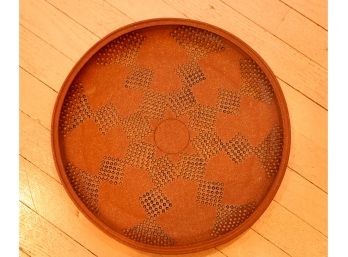 Large Decorative Clay Plate - Signed  (0751)