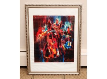 Rare Lithograph Georges Trincot- French'Painter Of Horses'  Limited Edition -  Framed - 26' X 20'(G036)