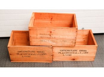 Vintage Interstate Drug Wooden Crates - 16 X 12 (G063)
