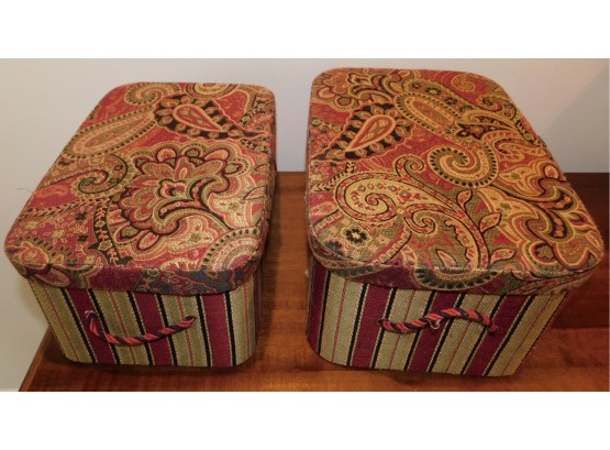 Pair Of Fabric Storage Boxs
