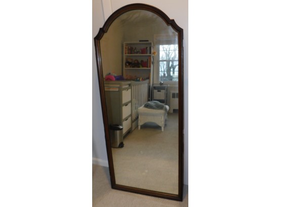 Lovely Antique Tall Wood Framed Mirror