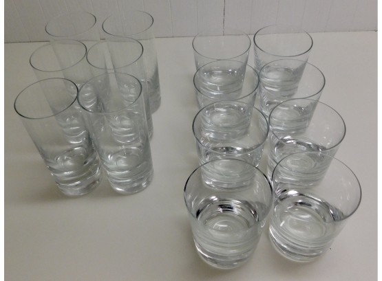 Lovely Set Of  Crystal High Ball Glasses With St Of Crystal Old Fashioned Glasses