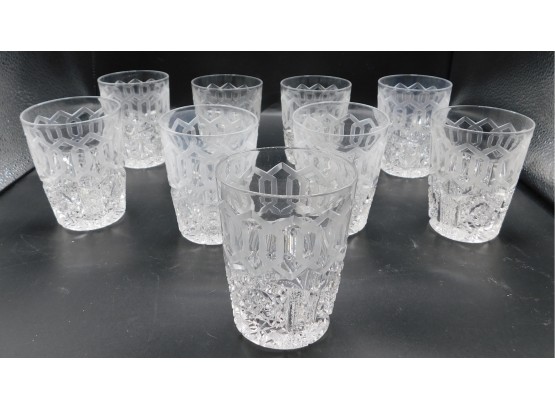 Set Of 9 Decorative Cut Glass Set