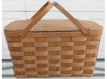 Basketville  Picnic Basket With Wood Handles