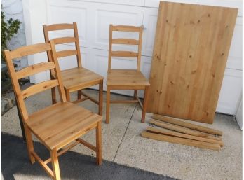Ikea Jokkmock Dining Table With 3 Chairs