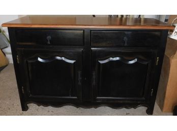 Beautiful Black Lacquered Wood Top Buffet
