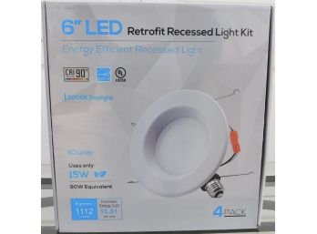 6IN LED Retrofit Recessed Light Kit