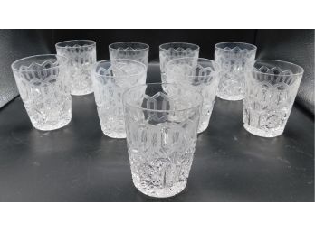 Set Of 9 Decorative Cut Glass Set