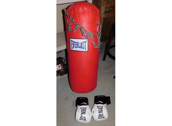 Everlast Heavy Bag With 12oz Sparring Gloves & Assorted Work Out Bands (288)