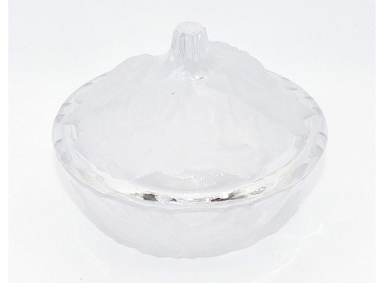 Frosted Glass Candy Dish With Lid (200)