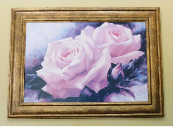 Igor Levashow 'pink Rose' Painting (220)