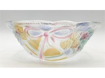 Decorative Colorful Glass/Frosted Serving Bowl   (198)