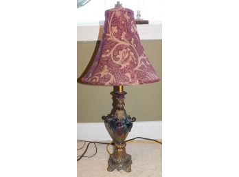 Pair Of Brass And Marble Table Lamps 30'T (3034)