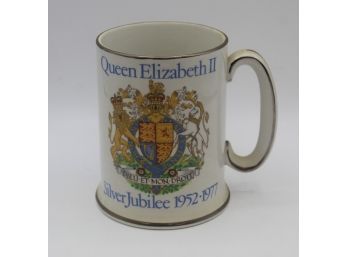 Queen Elizabeth II 1952-1977 Silver Jubilee Commemorative Mug. Wood And Sons