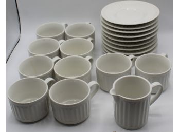 Monarch Stoneware Coffee Mug And Saucer Set -  8841