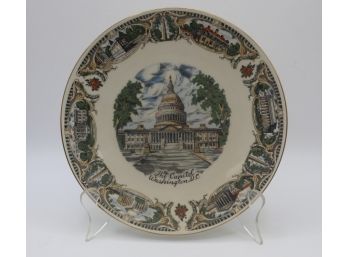 Vintage The Capital Washington DC Collectible Ceramic Plate