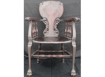 Vintage Hall Chair Claw Foot George II Style