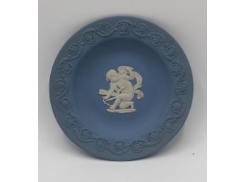 Vintage Wedgewood Blue Dish - Jasperwood Cherub England